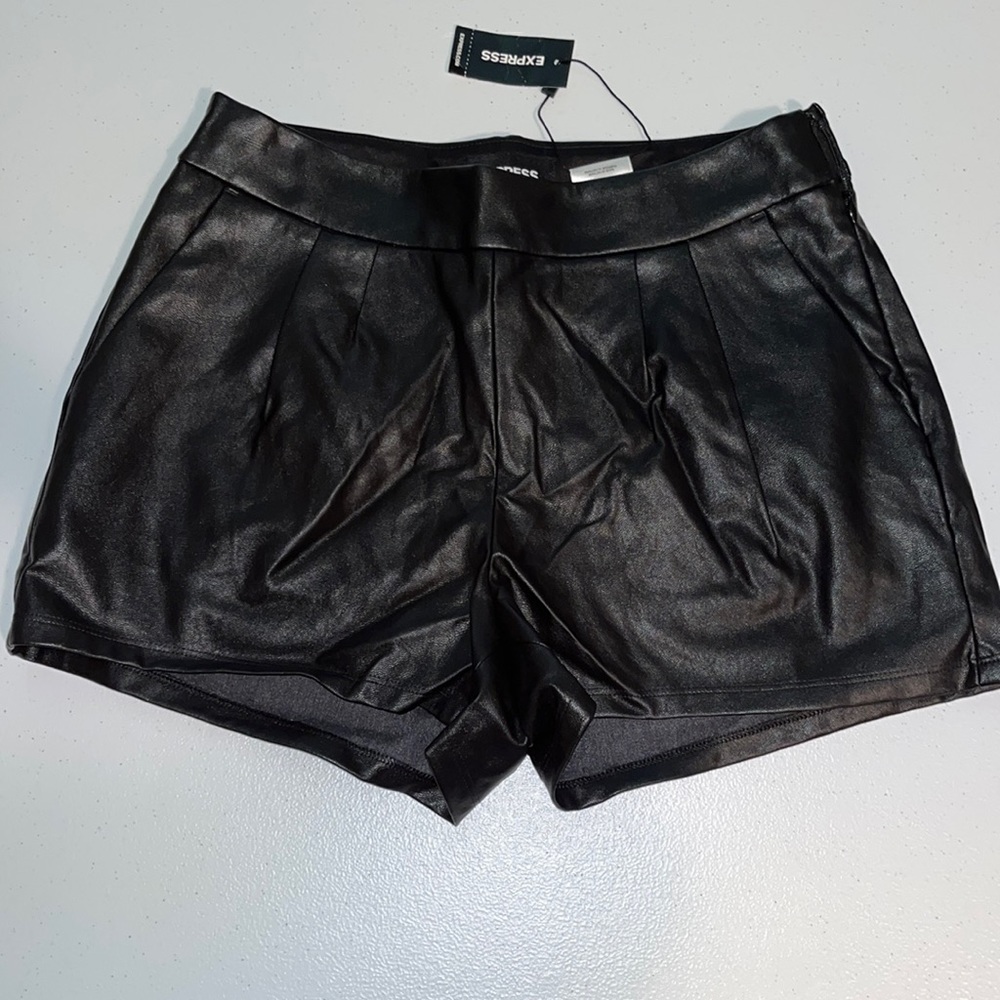 Express Faux Leather Shorts NWT